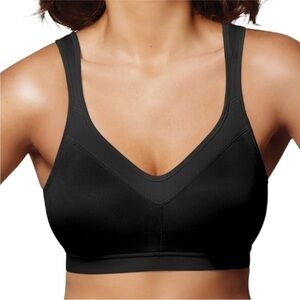 Playtex 18 Hour Bra 4159 Wire Free Size 40C Black 4 Way Support Breathable
